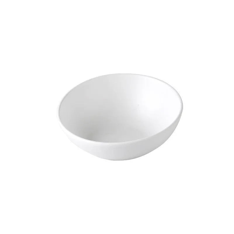 Ceramic pet bowl in blue with non-slip shelf, size M 600ml, on a wooden floor