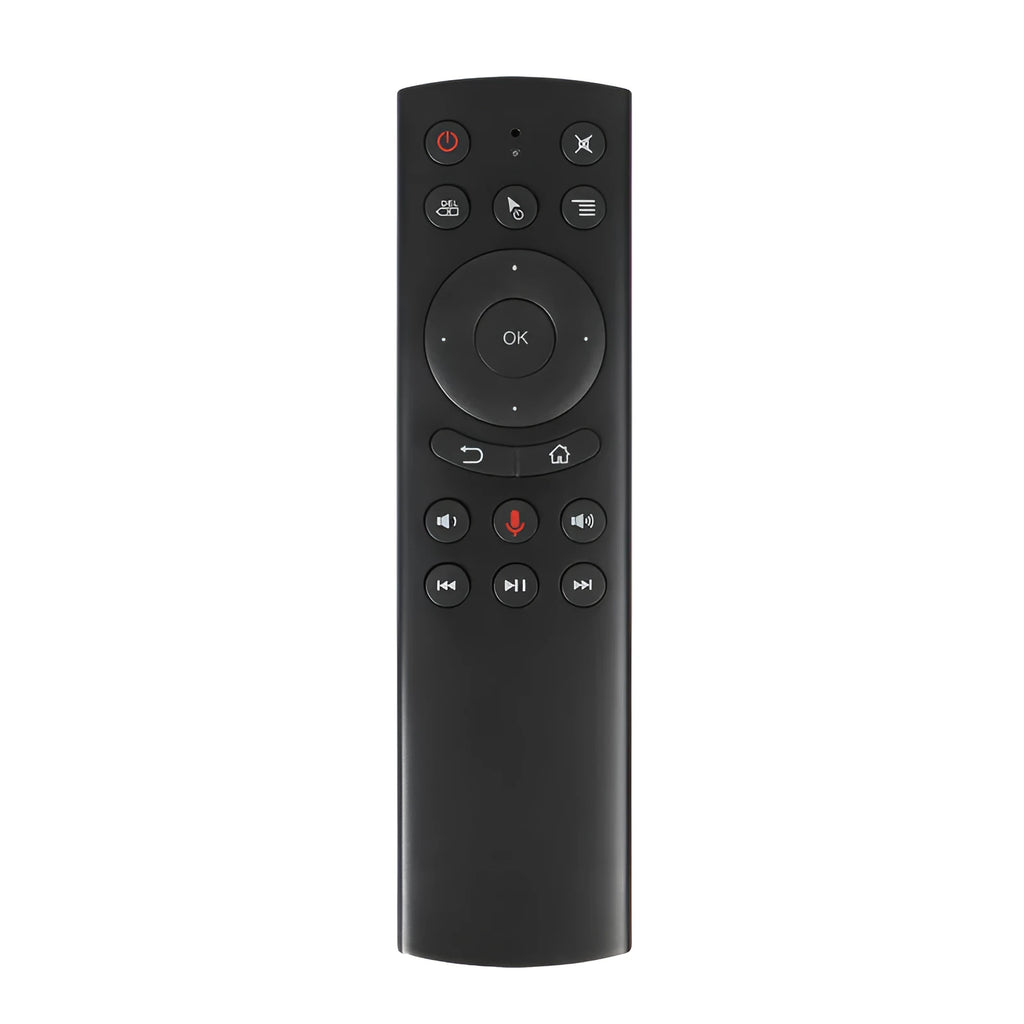 G20 2.4G wireless flying mouse remote control with silicone buttons showing dimensions