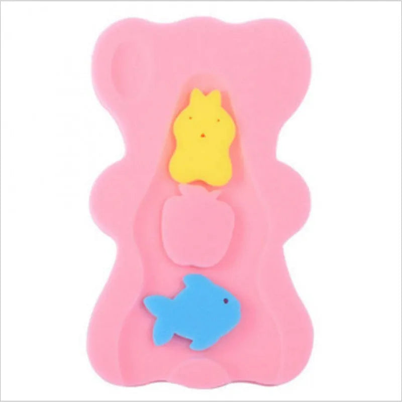Non-slip baby bath mat in polyurethane sponge 4.7cm thick in blue colour option