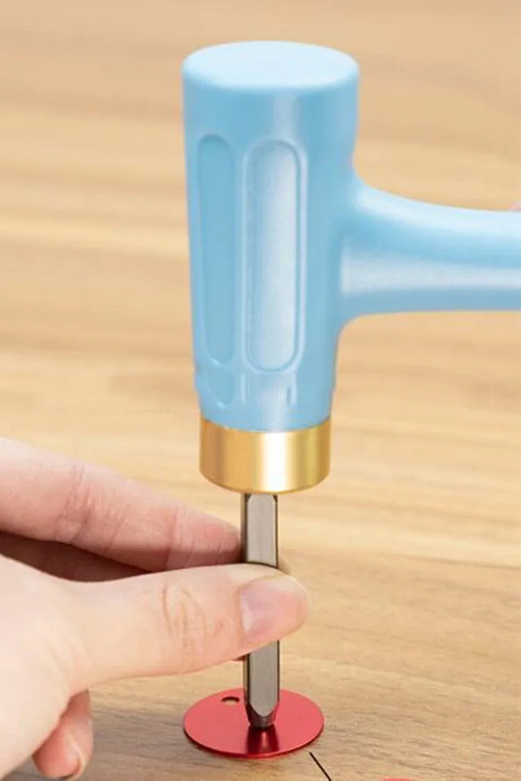 Blue copper head hammer with carbon steel handle and plastic grip, weight 0.47kg