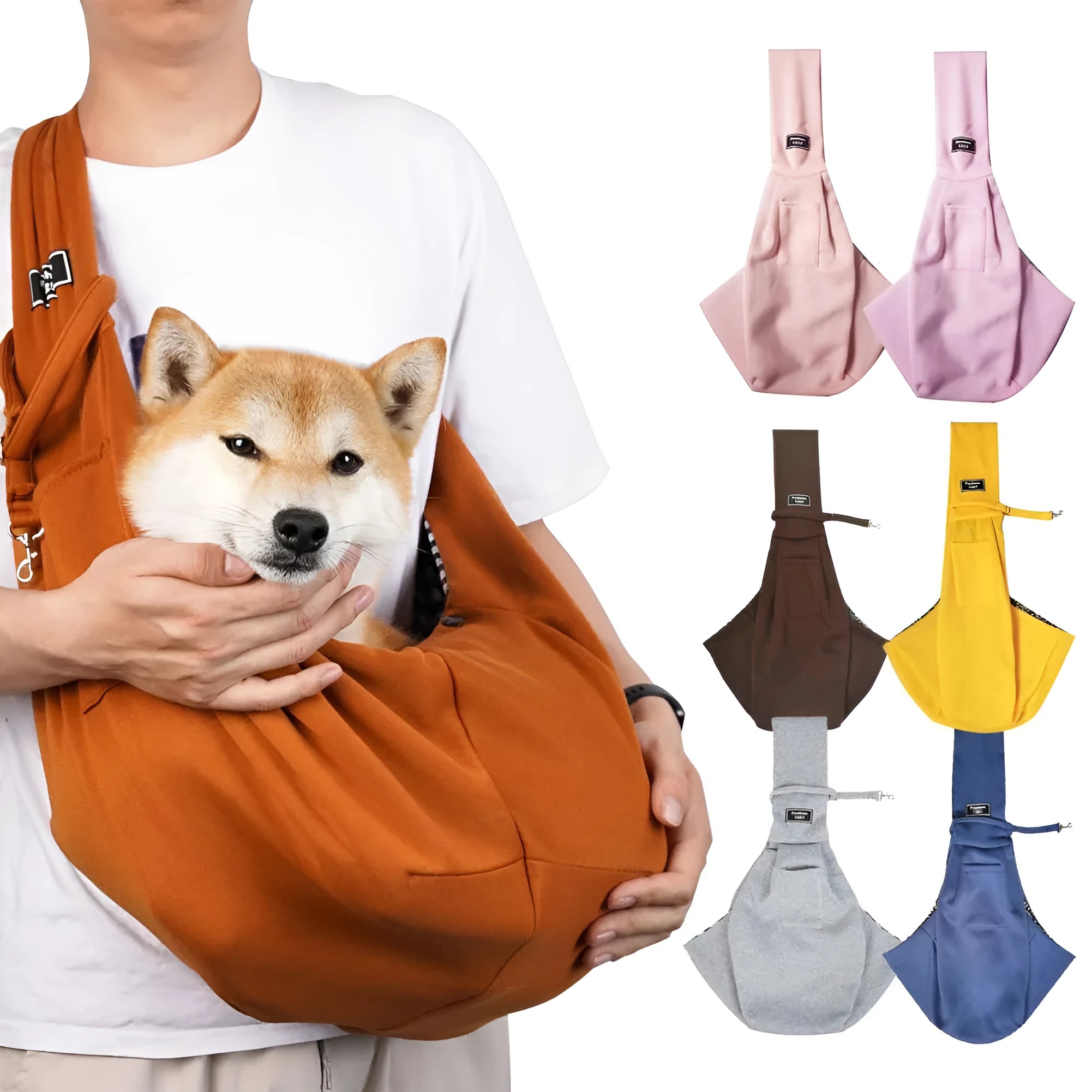 Breathable mesh cat messenger bag folded with adjustable strap in summer colour option