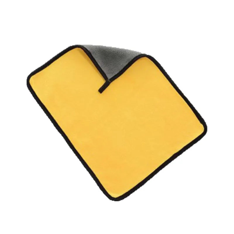 Double-sided coral fleece car wash towel in 30x30cm, 30x40cm, and 30x60cm sizes, polyester nylon microfibre