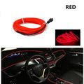 6-metre long USB-powered LED light strip for car interior ambient lighting in various colour options.