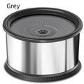 Stainless steel large capacity pet water bowl with non-slip base in black, 2.5L capacity
