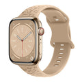 Leopard print silicone watch strap for iWatch 1-9 generation Ultra 3 with 8-word buckle, shown in black and brown