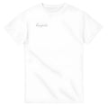 Loose cotton round neck short sleeve T-shirt in Picture Style, available in sizes S to 3XL for men and women.