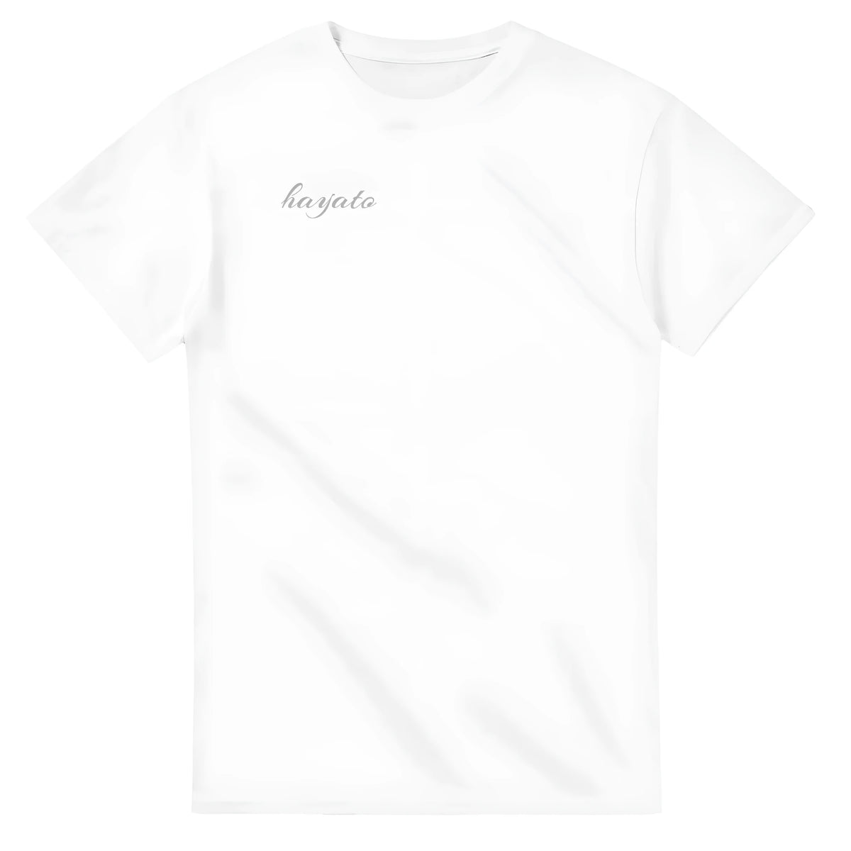Loose cotton round neck short sleeve T-shirt in Picture Style, available in sizes S to 3XL for men and women.