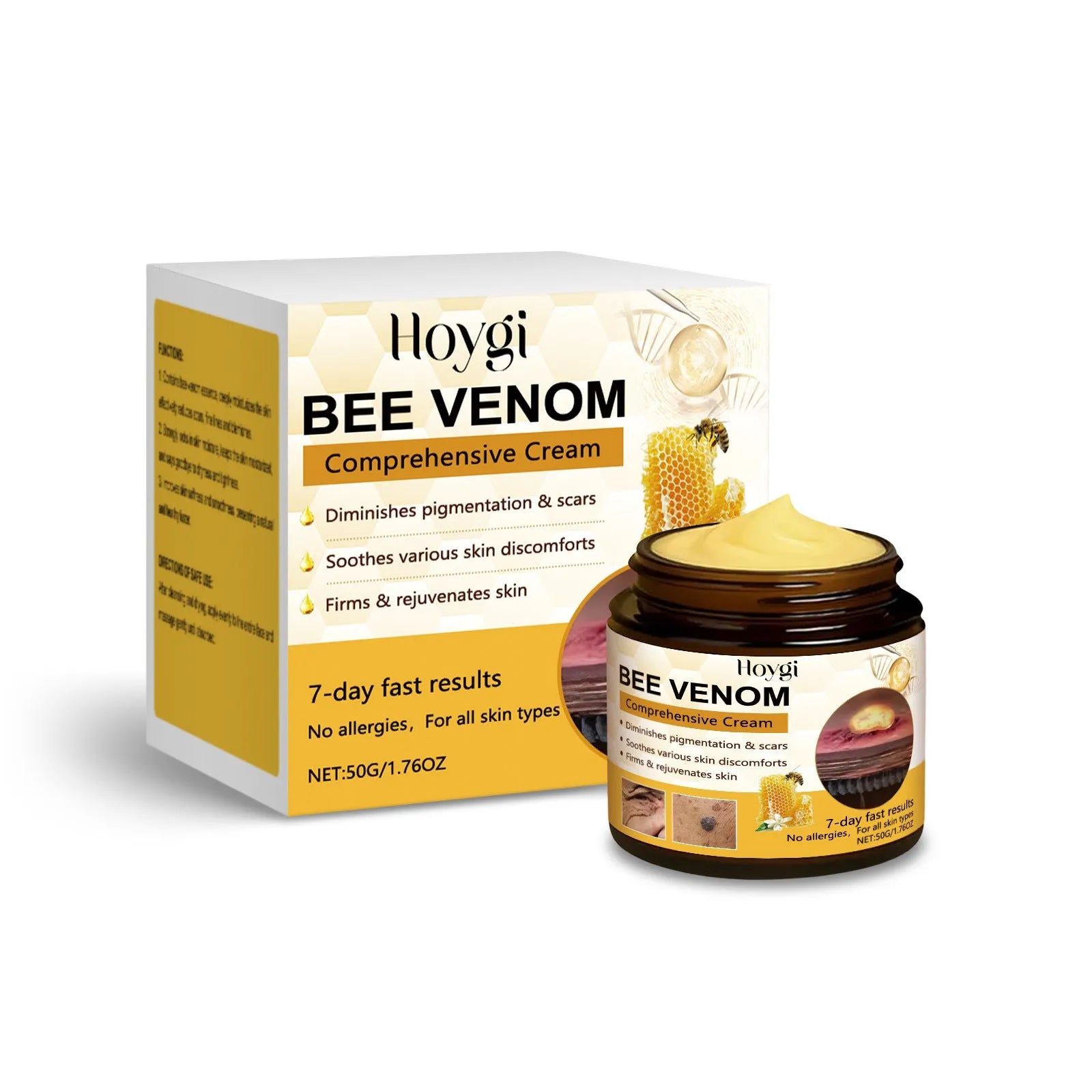 50g jar of neck firming cream with hyaluronic acid and collagen