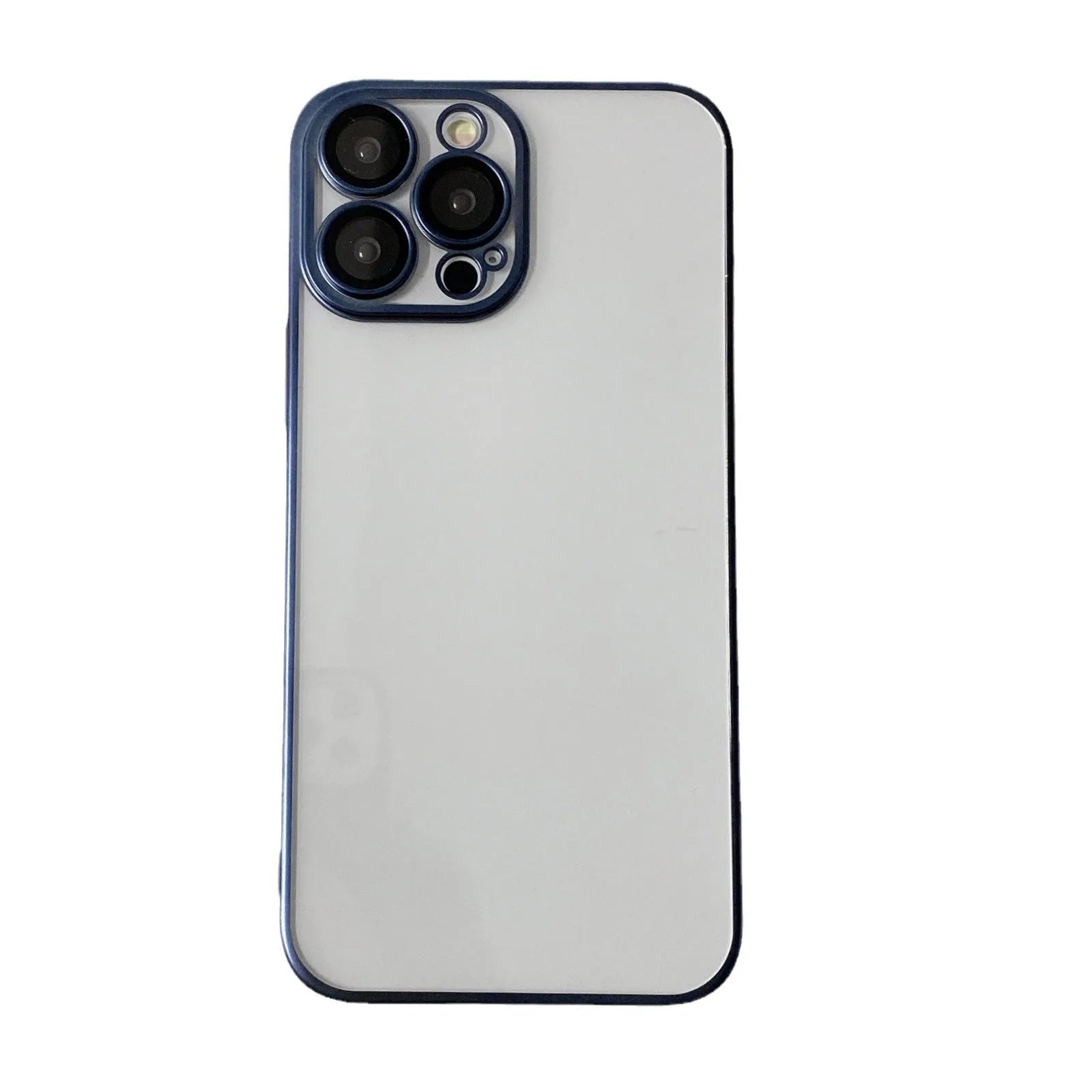 Electroplated frosted edge PC phone case for iPhone, black colour, anti-fall protective sleeve