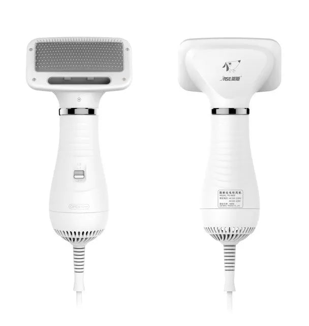 Pet Hair Comb All-in-one Hair Dryer PD-9800 in green, with two heat settings and ABS construction