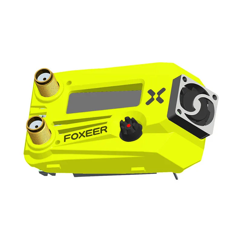 Black Wildfire FPV dual receiver video glasses for drone racing, compatible with Fatshark.