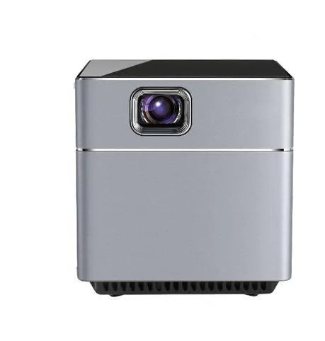 Small portable HD projector with wireless hand connection and 3400mAh battery for outdoor camping