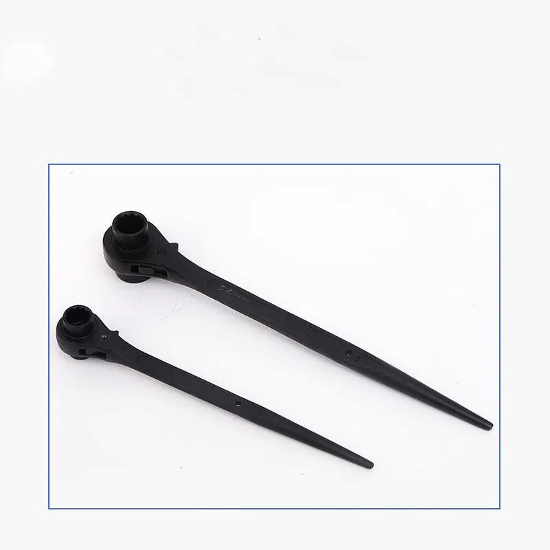 22-24mm pointed-tail ratchet spanner in high carbon steel with bidirectional action