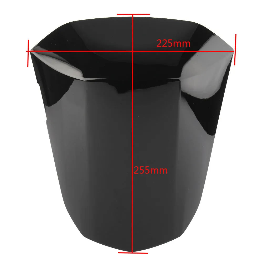 GSXR1000 motorcycle rear seat cowl cover in ABS plastic shown in available colours including carbon fibre.