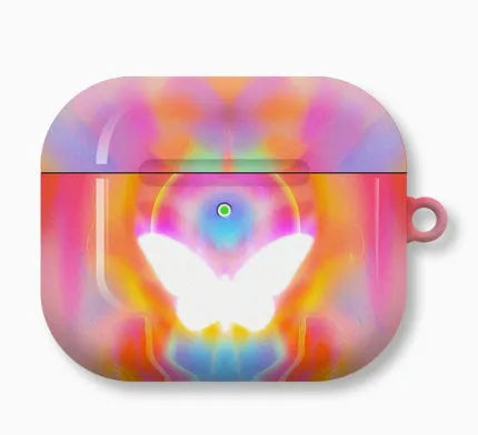 Butterfly abstract retro hard PC earphone case for Apple AirPods 4 and AirPods Pro 2nd generation