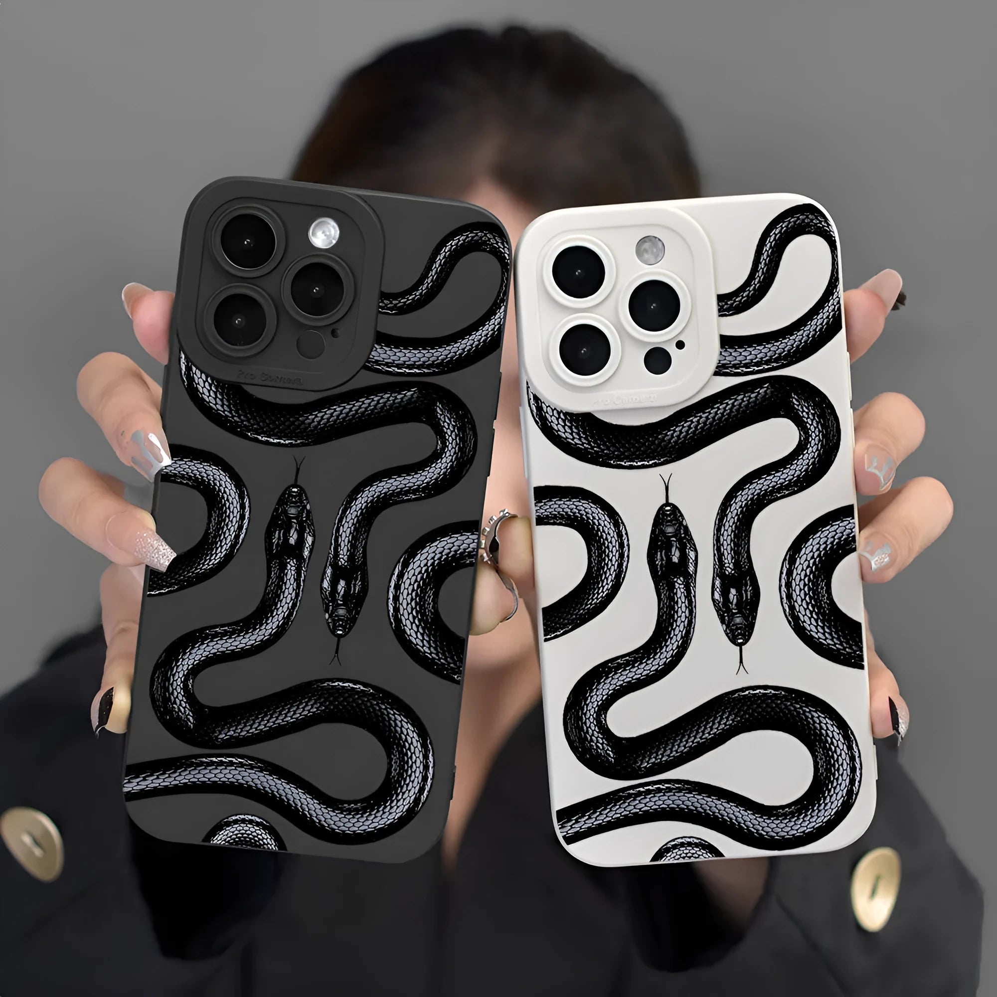 Soft shell protective cover for Apple iPhone in black, shockproof and anti-fingerprint design