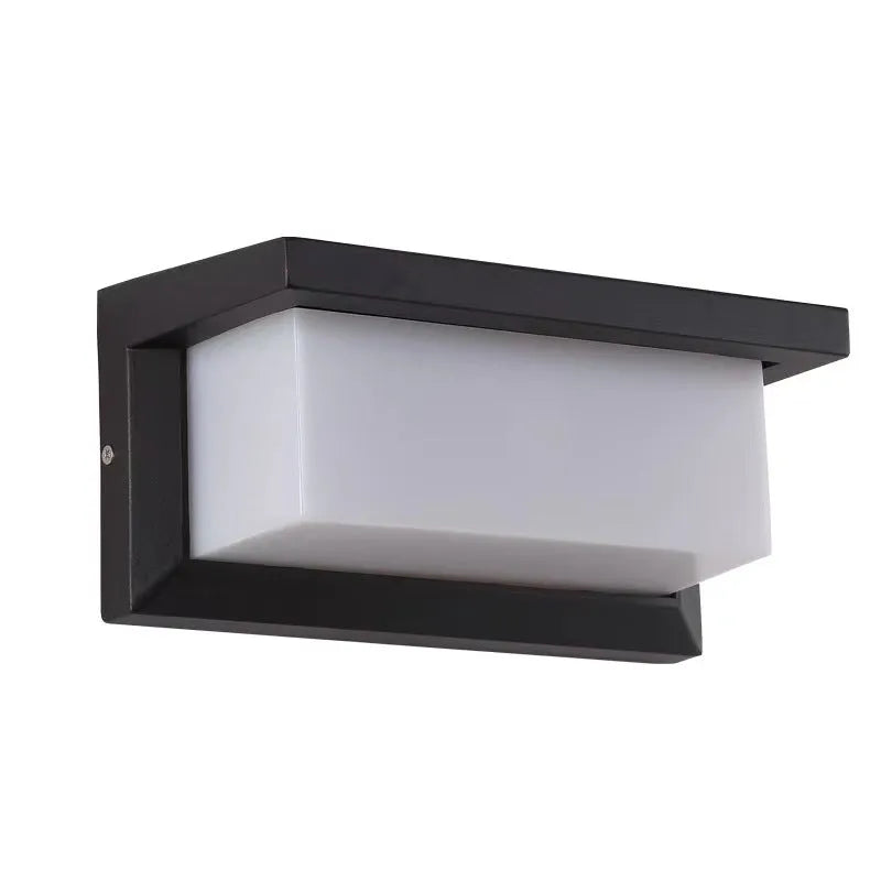IP65 18W outdoor wall lamp with aluminium PC shell for balcony, stairs, and garden, warm white or pure white.
