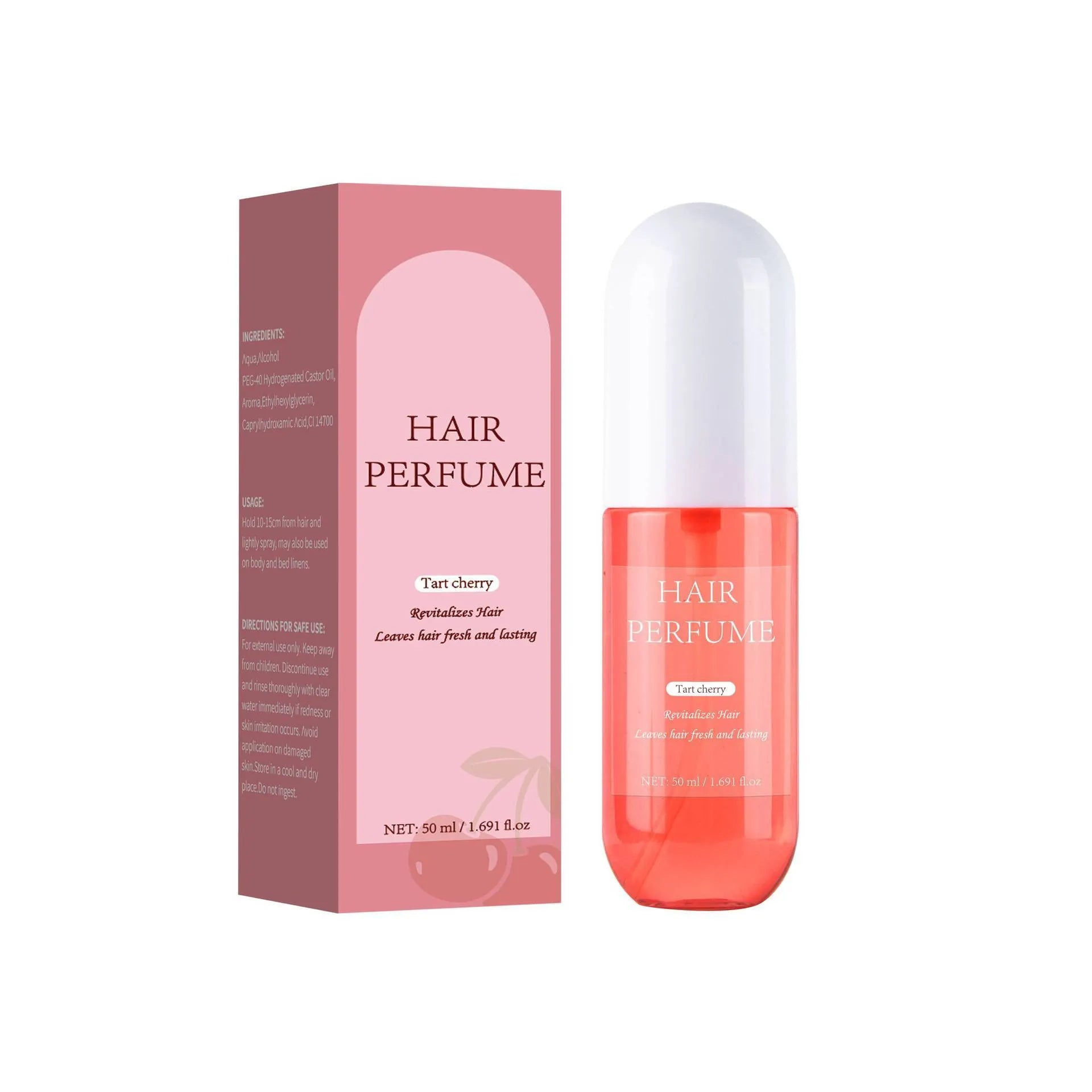 50ml bottle of sour cherry scented hair perfume for women and men