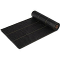 Black PP woven weed barrier mat roll 6FT × 300FT for garden ground cover