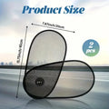 Black stretchy car side window sunshade for baby attached with suction cups