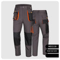 Men's dark grey multi-pocket cargo pants with large pocket, polyester moisture-absorbing fabric, sizes S-5XL