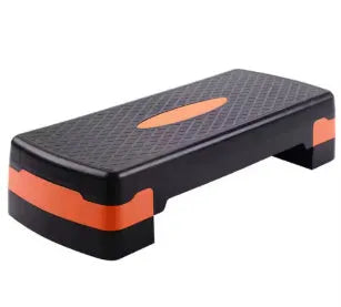 Grey Fit Step aerobic fitness stepper platform on a wooden floor.