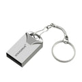 Metal USB flash drive with necklace chain attachment in black or silver colours