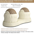 Caramel mocha and oil fruit green coloured massage balls for cold and hot compress therapy on feet.