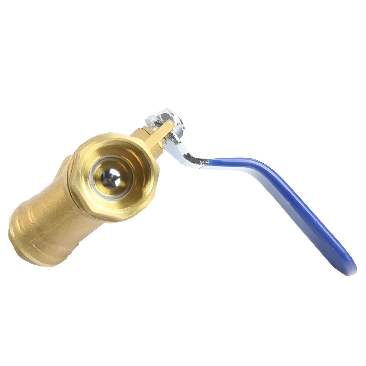 Solid brass Y-type filter ball valve with threaded ends for DN20 or DN25 pipe connections.