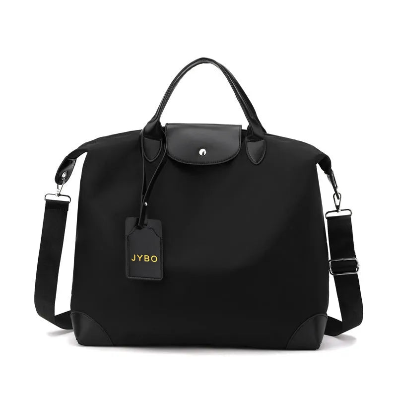 Large capacity portable shoulder lightweight nylon yoga bag 36-55L dry wet separation solid colour urban simple design