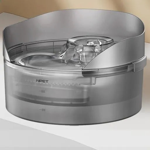 Automatic pet water dispenser with circulating water system for cats and dogs, showing water fountain feature