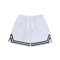 Men's loose-fit polyester summer shorts in various colours on a plain background.