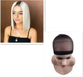 Ladies wig headgear in high temperature wire hair material, Ruili style, white colour option