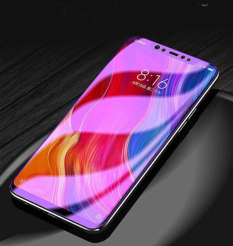 Werno full-screen violet light tempered glass screen protector for Vivo smartphones.