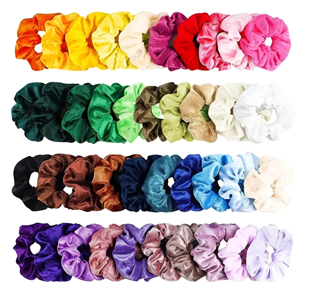 Gold velvet head ring 10cm 40 colour mix handmade wave styling women's hair accessory individually packed