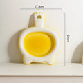 Ceramic cat bowl with shallow design in selected colour showing curved edges for spillage reduction