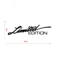 Black laser reflective text car sticker on PET material for vehicle body application.