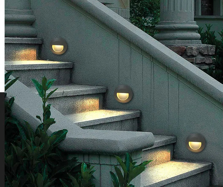 3W LED infrared sensor lamp with aluminium shell, 90x90mm, for outdoor stair and corridor night lighting