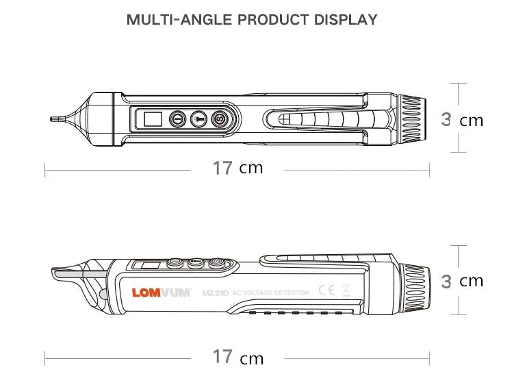 Intelligent voltage test pen for electrical line detection with automatic shut-off function
