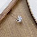 Copper insect motif ring with adjustable opening and dripping oil treatment colours