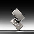 Gun grey magnetic wireless power bank showing ultra-thin 9mm alloy design with 10000mAh capacity