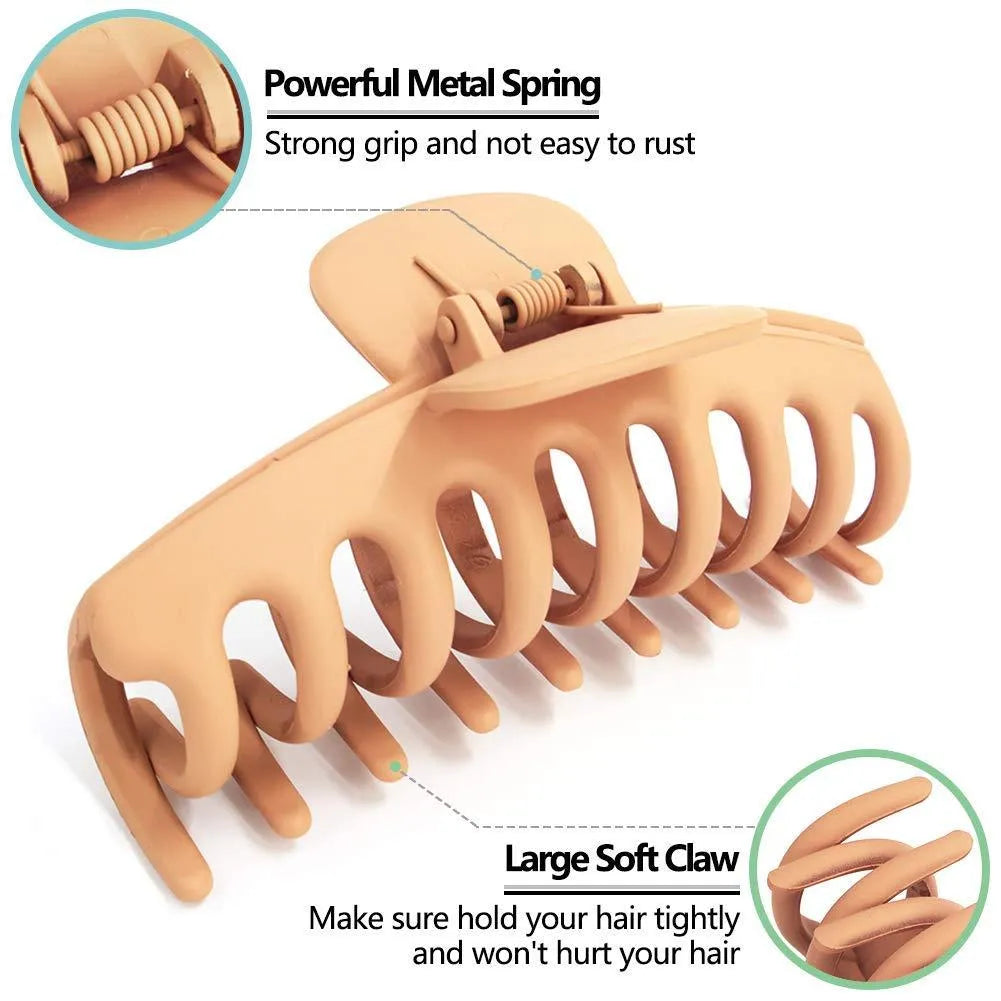 Plastic ponytail clip hair accessory in candy colours, keel claw and rectangular jaw shapes for shower use