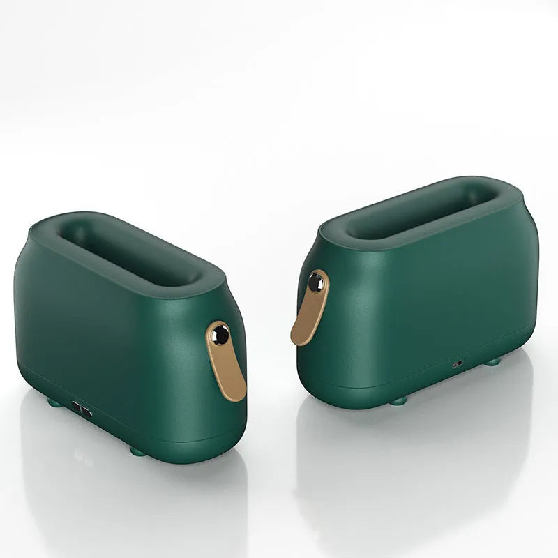 Square USB aroma diffuser and humidifier with 0.5-1L tank, single fog outlet, below 36dB noise, shown in available colours