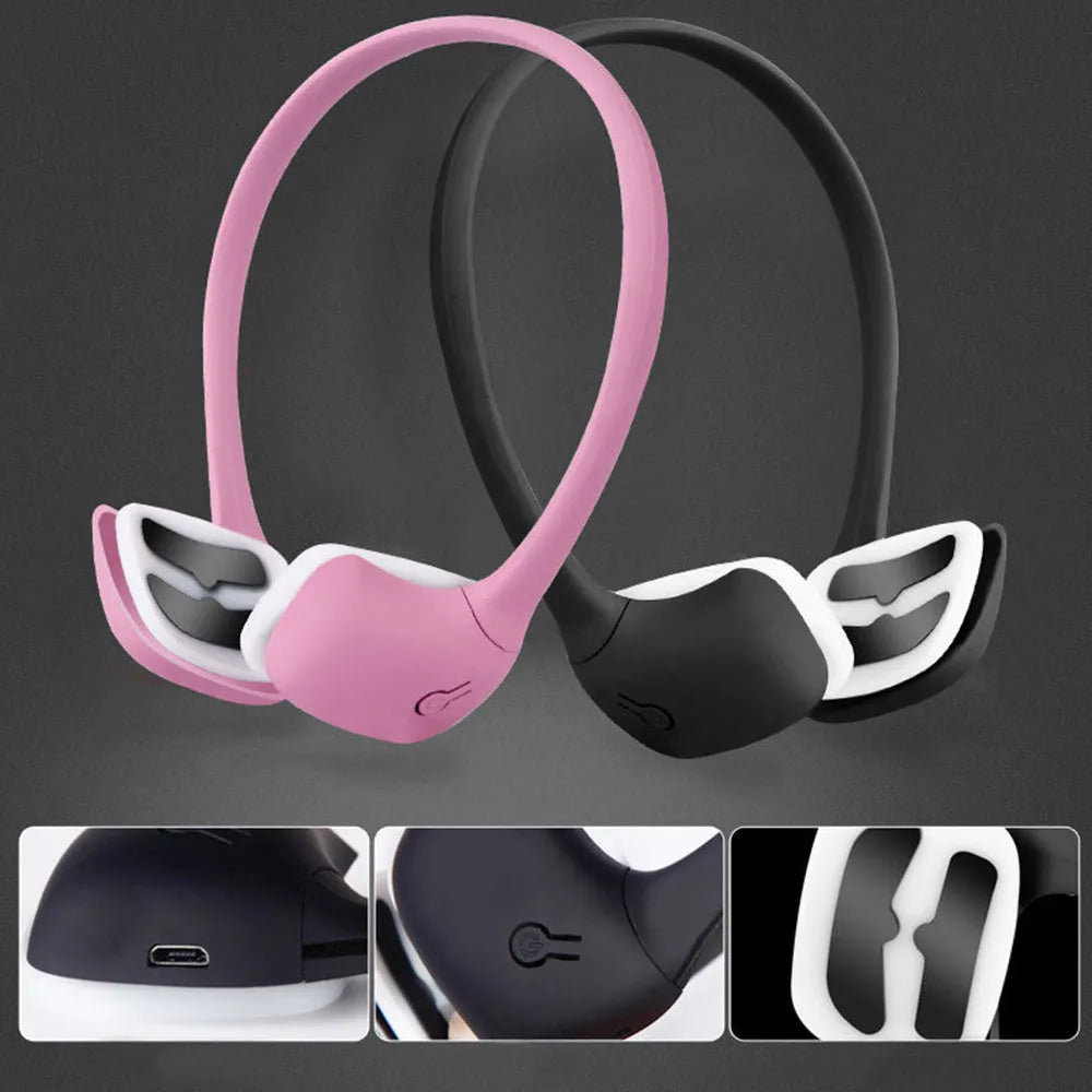 Micro current facial facelift device in Black and Pink, with compact size, for skin tightening and lifting massage