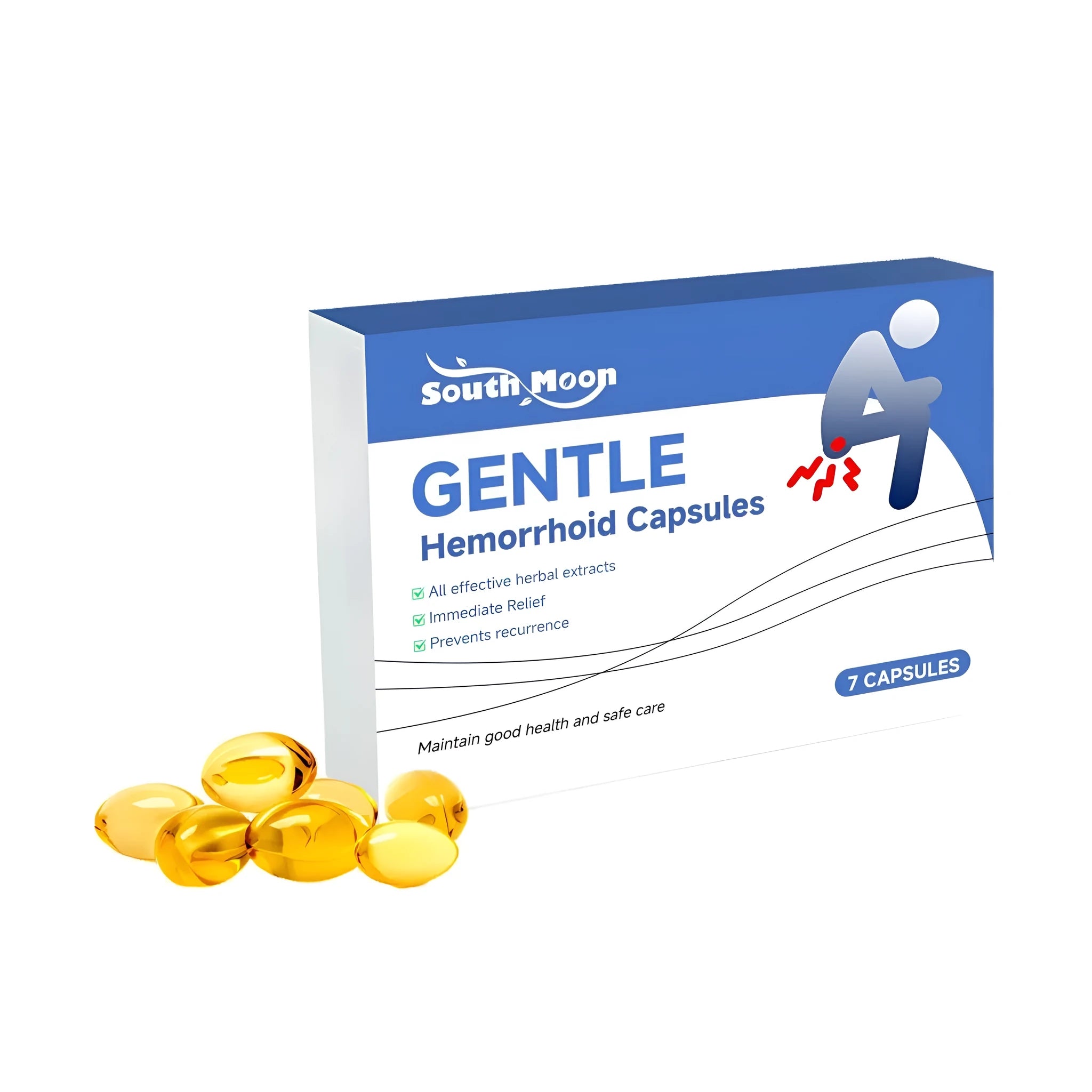 Body health care capsules pack containing seven capsules with soybean extract, geranium, and Fructus Cnidii
