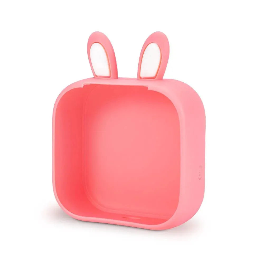 Mini pocket portable printer with rabbit ear protective case and USB charging cable