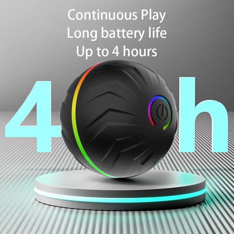 Intelligent gravity bouncing rubber dog toy ball in black T01 with bouncy texture for interactive play