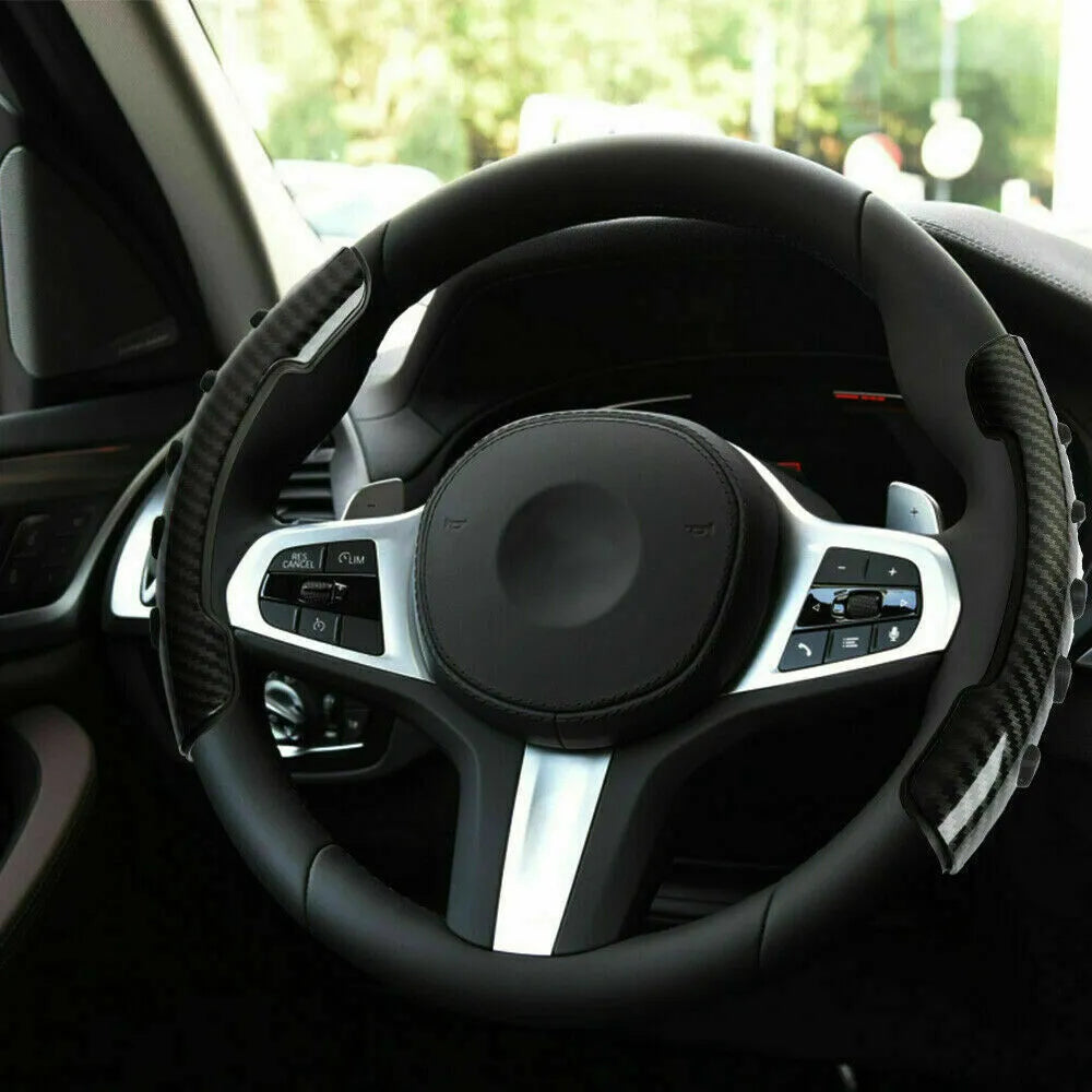 Carbon fibre black fibre steering wheel anti-slip sleeve for 38cm diameter wheels