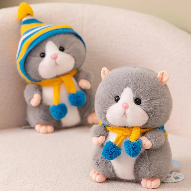 Djungarian hamster plush doll in brown or gray, 25cm and 30cm sizes, soft polyester fiber children toy