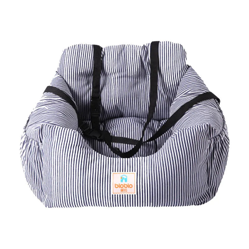 Small dog travel car seat cushion with red stripes, Oxford cloth, 55x50x30cm for Schnauzer